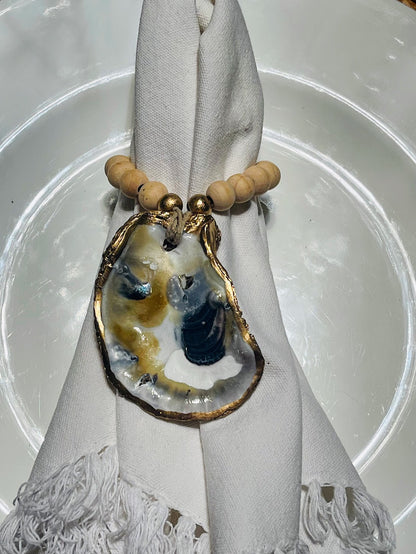Shuck Yeah | Oyster Napkin Rings | Natural