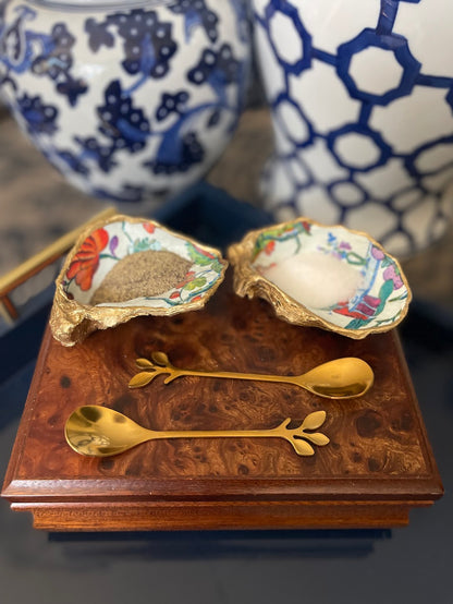 Salt & Pepper Oyster Shell Dishes | Birds