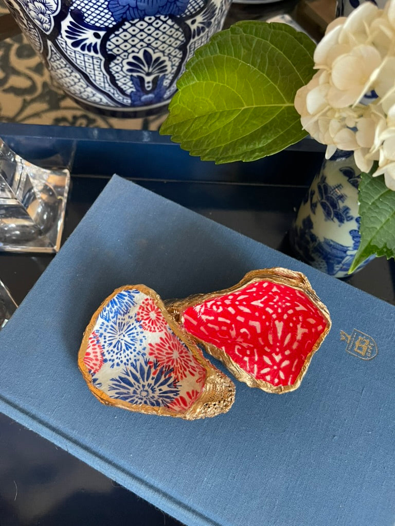 Fireworks | Petite or Grande Oyster Shell Trinket Dish